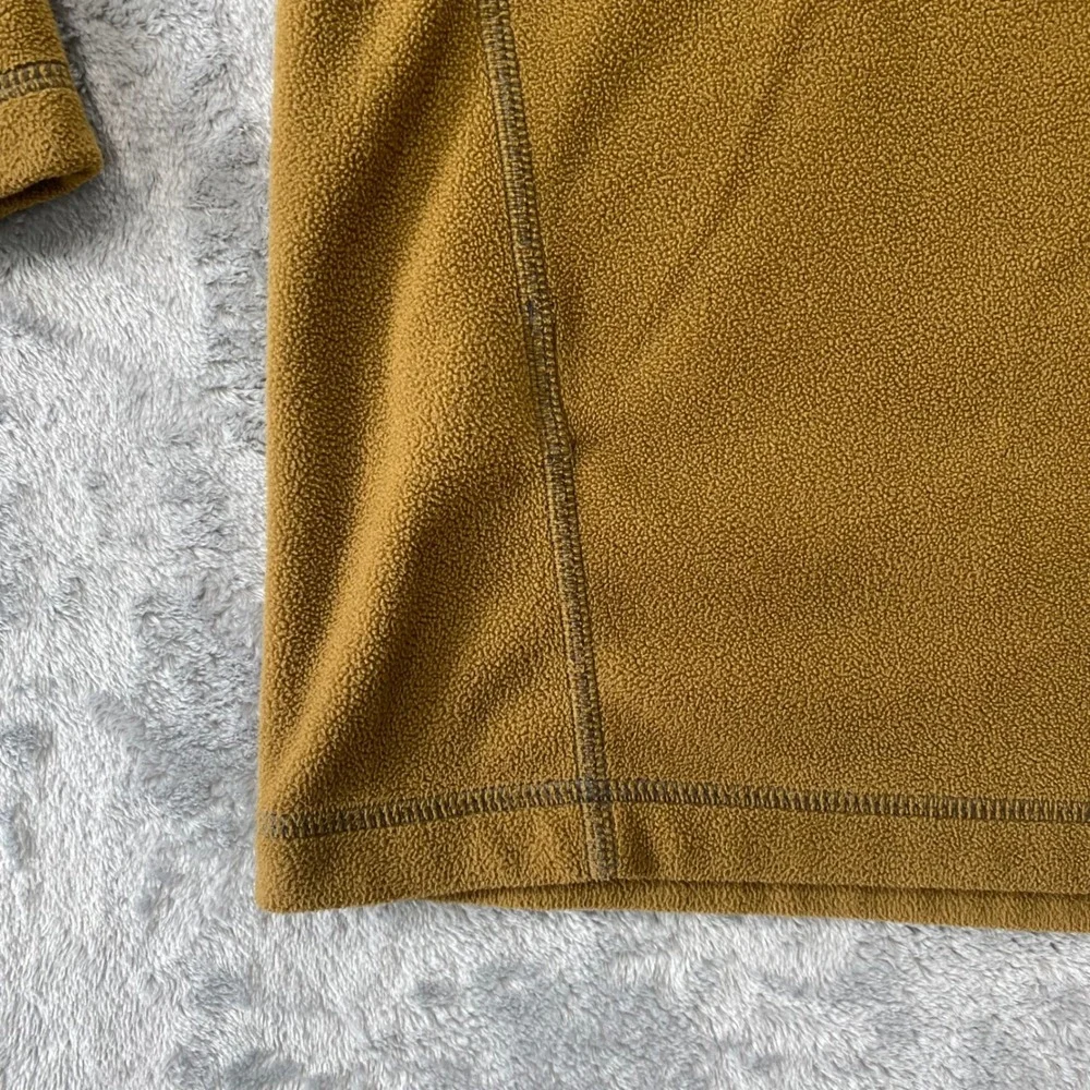 EDDIE BAUER First Ascent Fleece Pullover Mens XL Tan 1/4 Zip Chest Pocke